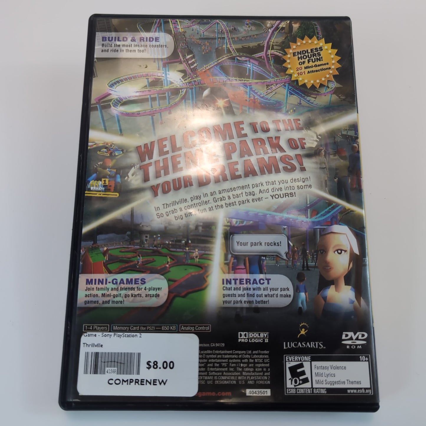 Sony PlayStation 2 Game - Thrillville | Grade B