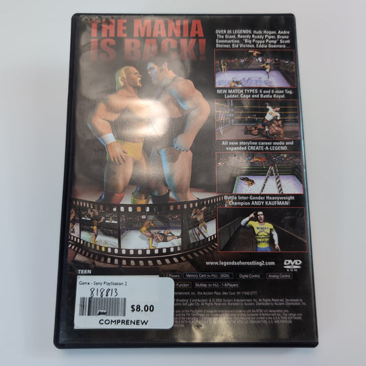 Sony PlayStation 2 Games - Legends of Wrestling II | Grade B