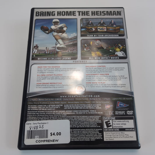 Sony PlayStation 2 Game - NCAA '06 Football | Grade B