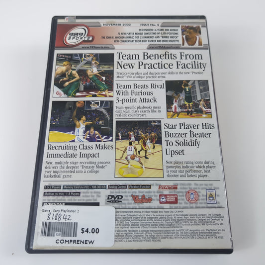 Sony PlayStation 2 Game - NCAA Final Four 2003 | Grade B