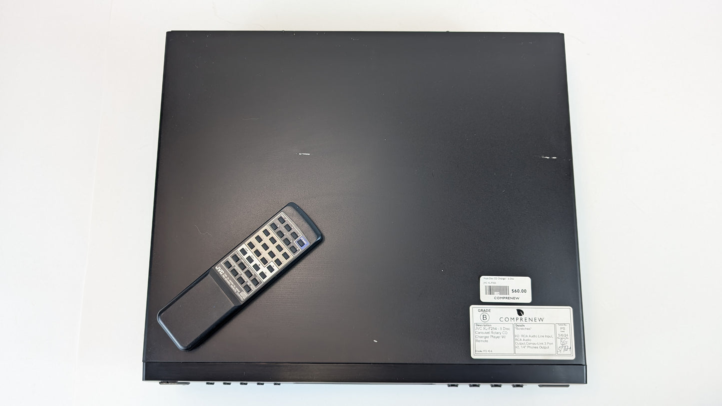 JVC XL-F254 - 5 Disc Carousel Rotary CD Changer Player with Remote | Grade B