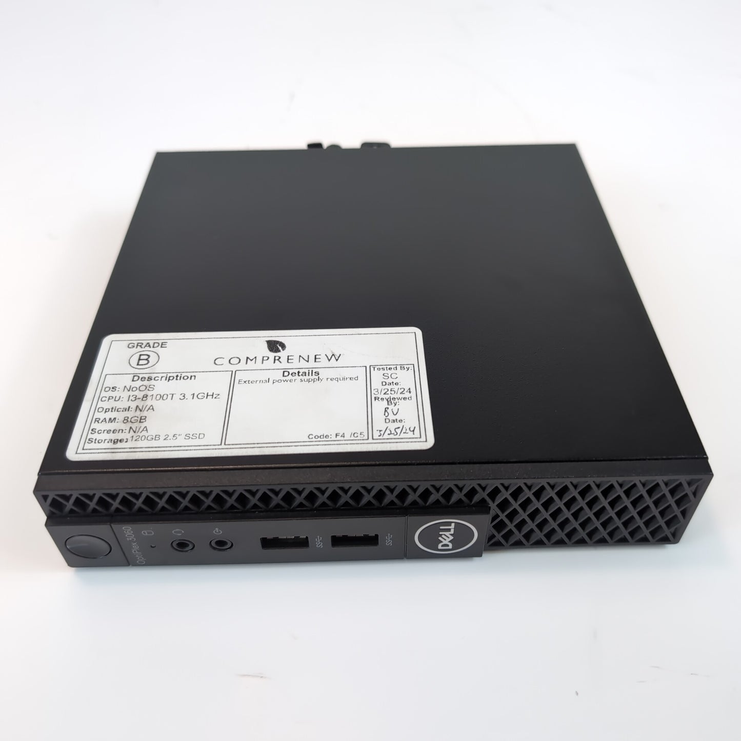 Dell Optiplex 3060 USFF No OS Core i3-8100T 3.1GHz/8GB/120GB SSD | Grade B