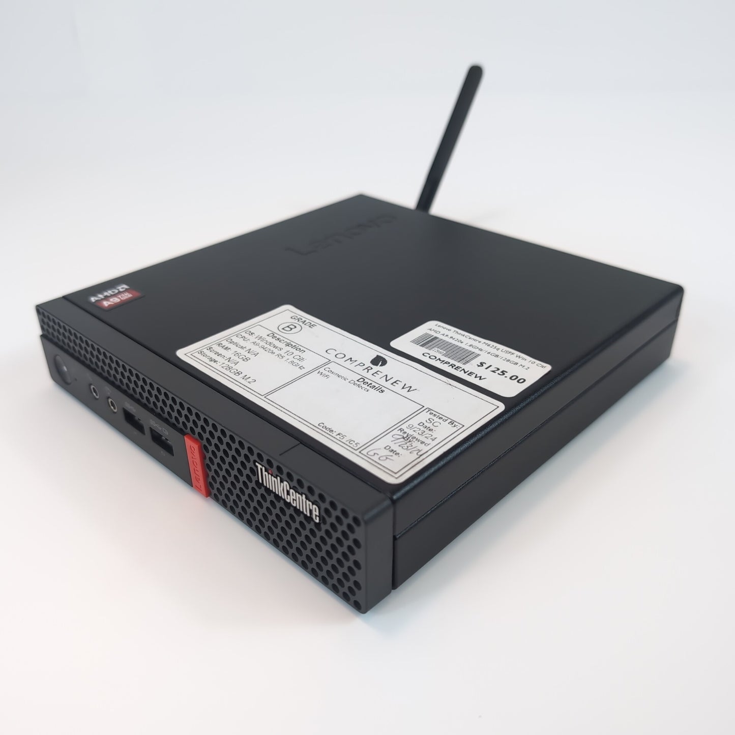 Lenovo ThinkCentre M625q USFF Win 10 Citi A9-9420e R5 1.8GHz/16GB/128GB M.2 | Grade B