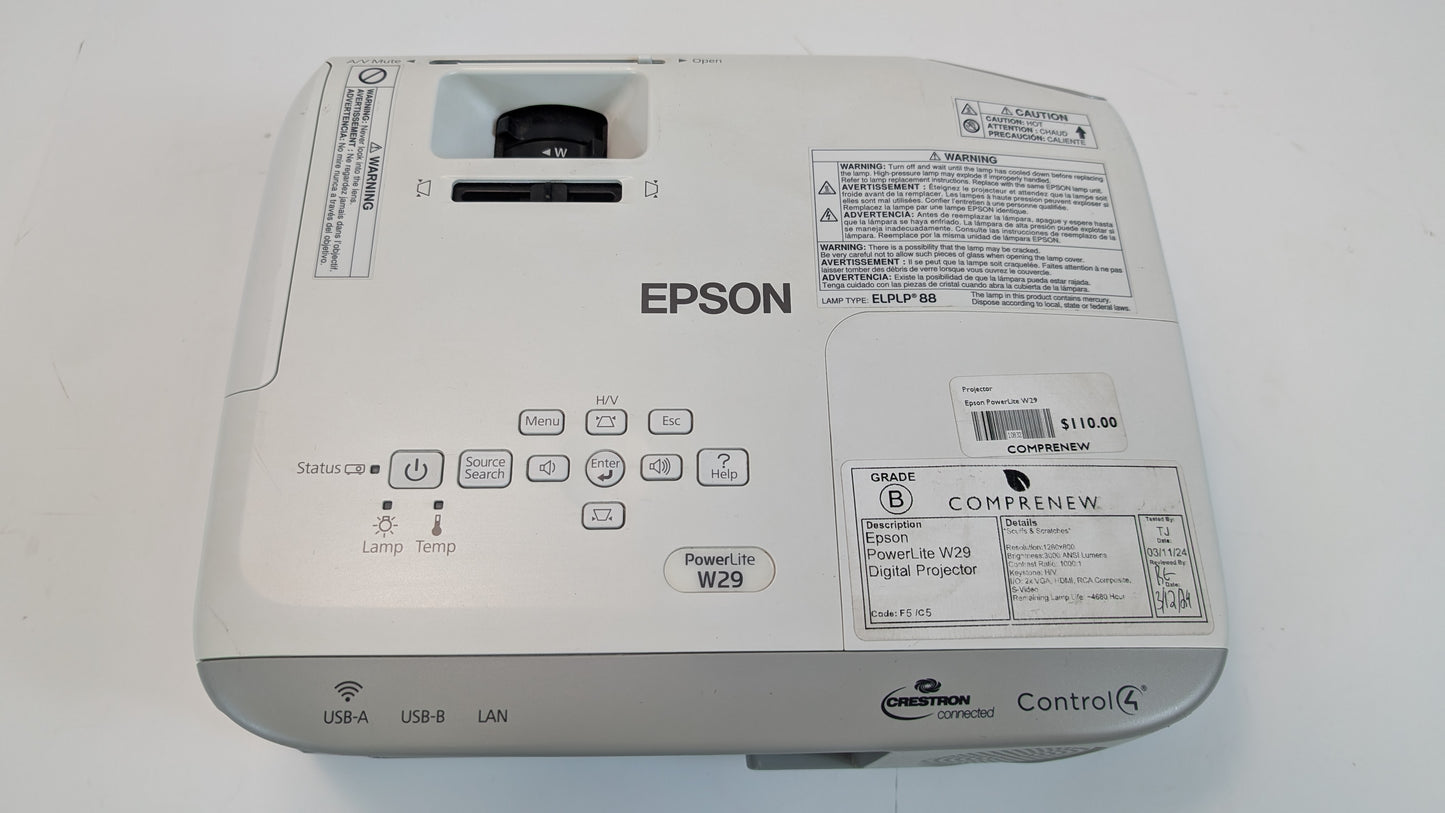 Epson PowerLite W29 Digital Projector | Grade B