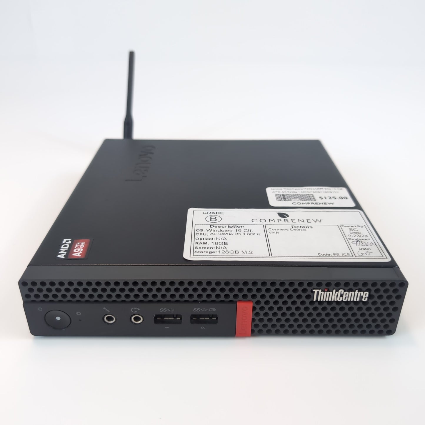 Lenovo ThinkCentre M625q USFF Win 10 Citi A9-9420e R5 1.8GHz/16GB/128GB M.2 | Grade B