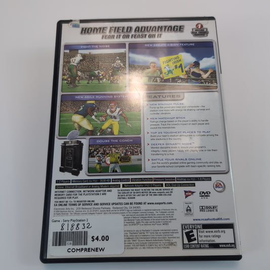 Sony PlayStation 2 Game - NCAA Football 2005 | Grade B