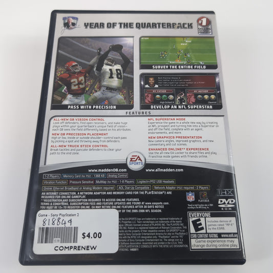 Sony PlayStation 2 Game - Madden '06 | Grade B