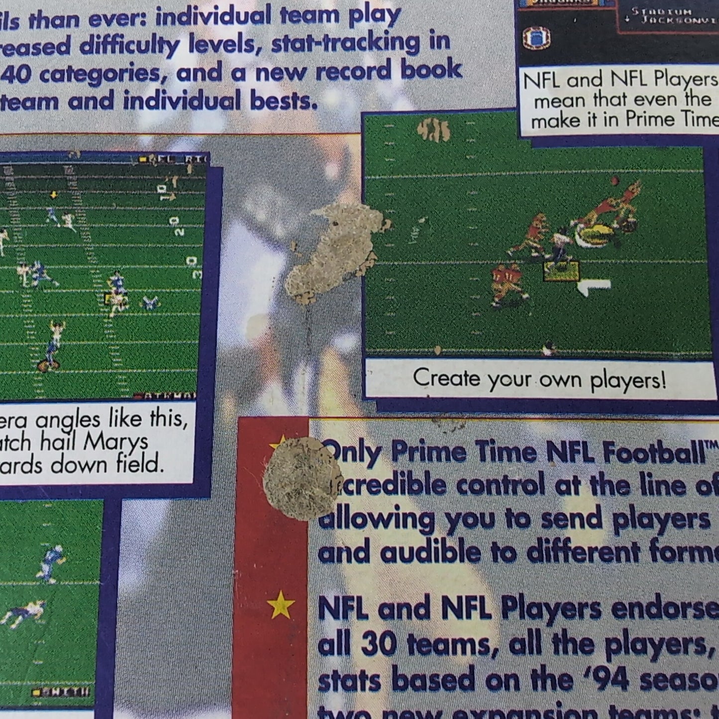Sega Genesis Game - Prime Time NFL | Grade B