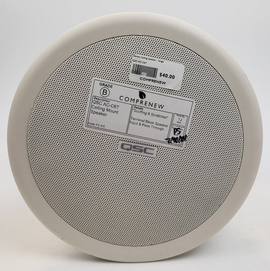 QSC AC-C6T Ceiling Mount Speaker | Grade B - ShopComprenew