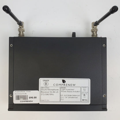 Shure SLX4 J3 572-596 MHz Microphone Receiver | Grade B - ShopComprenew