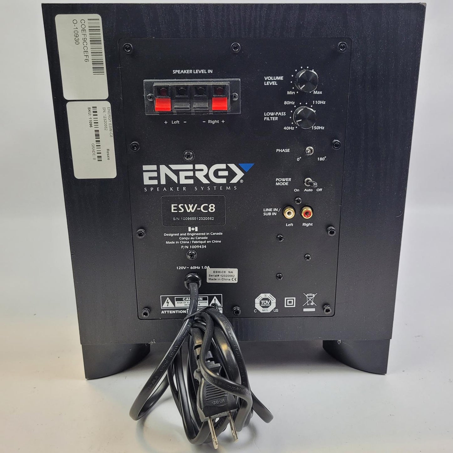 ENERGY ESW-C8 8" Powered Subwoofer | Grade B