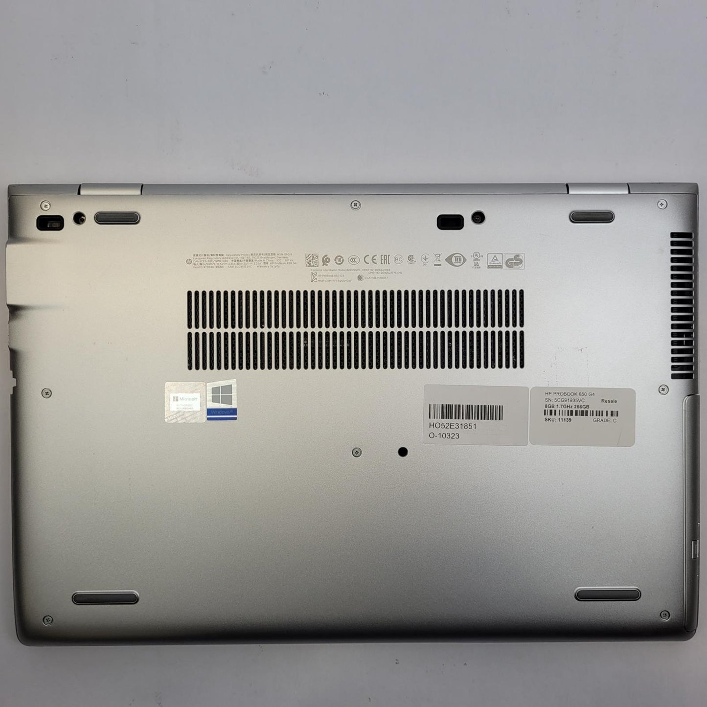 HP PROBOOK 650 G4 Windows 11 Home I5-8350U 8GB RAM 256GB 2.5" SSD | Grade C