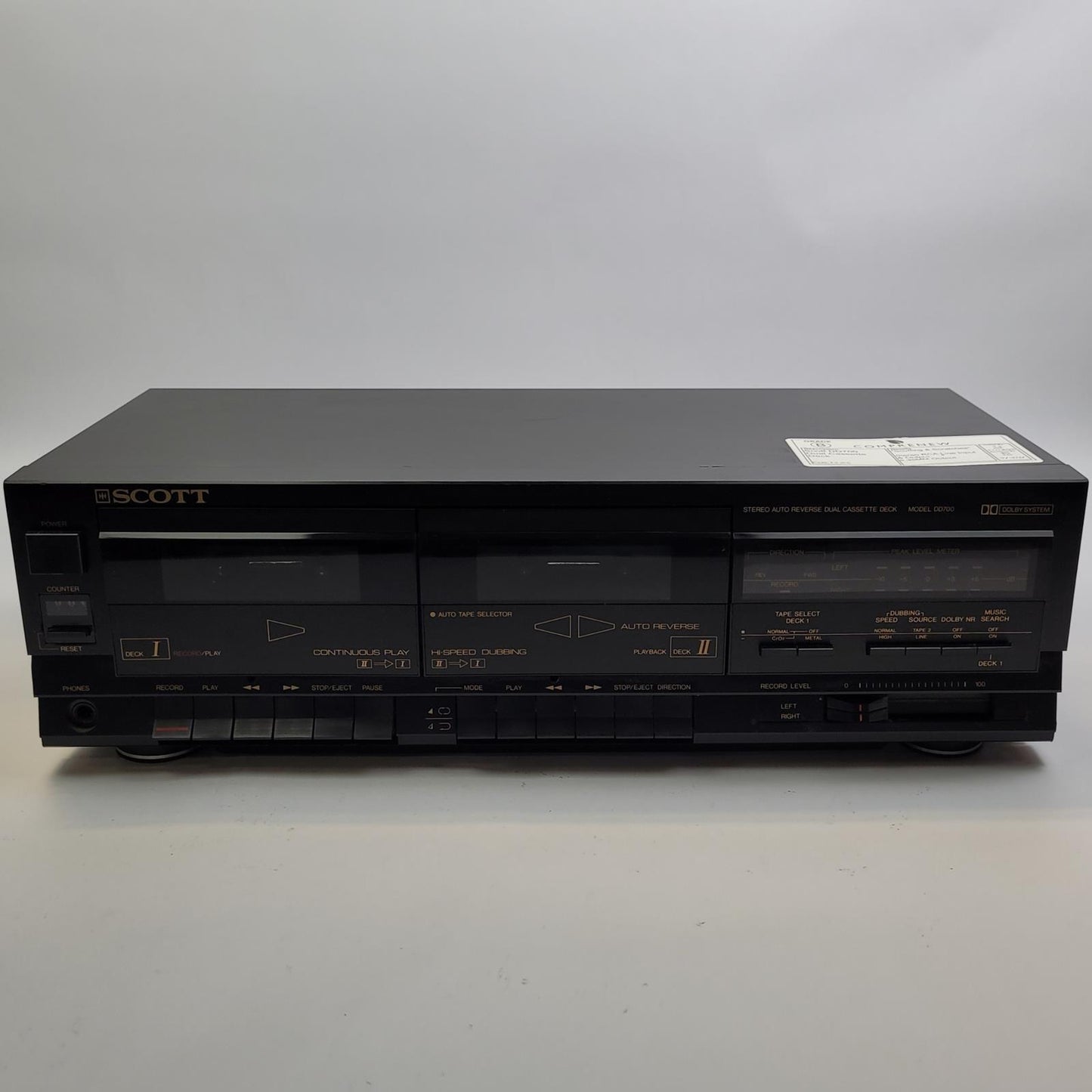 SCOTT DD700 Dual Cassette Deck | Grade B