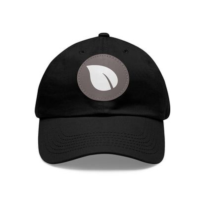 Eco-Friendly Dad Hat with Leather Patch, Casual Cap for Outdoor Adventures, Perfect Gift for Nature Lovers, Birthday and Father’s Day