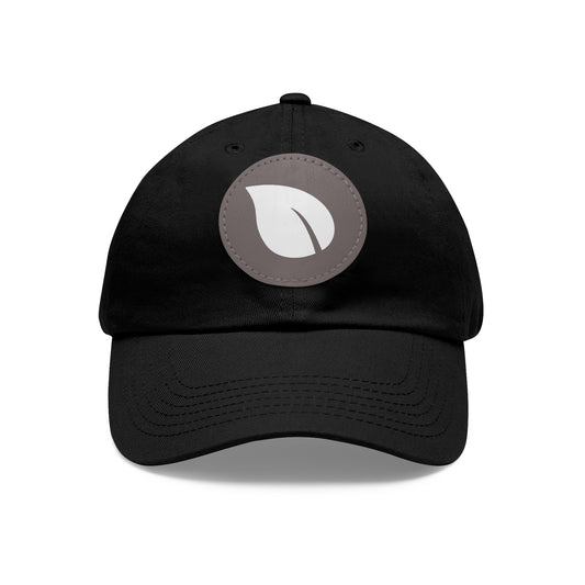 Eco-Friendly Dad Hat with Leather Patch, Casual Cap for Outdoor Adventures, Perfect Gift for Nature Lovers, Birthday and Father’s Day