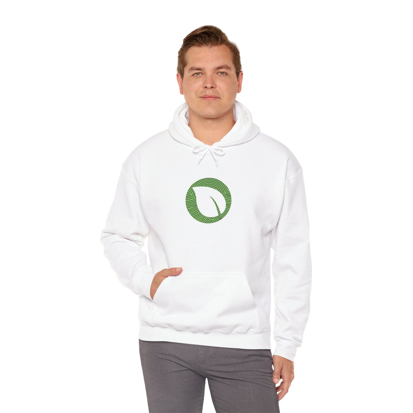 Eco-Friendly Leaf Printed Unisex Heavy Blend™ Hooded Sweatshirt