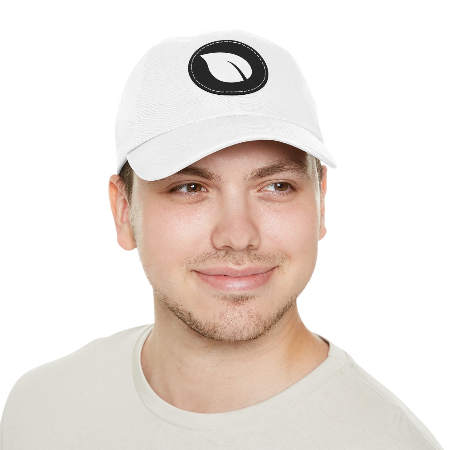 Eco-Friendly Dad Hat with Leather Patch, Casual Cap for Outdoor Adventures, Perfect Gift for Nature Lovers, Birthday and Father’s Day