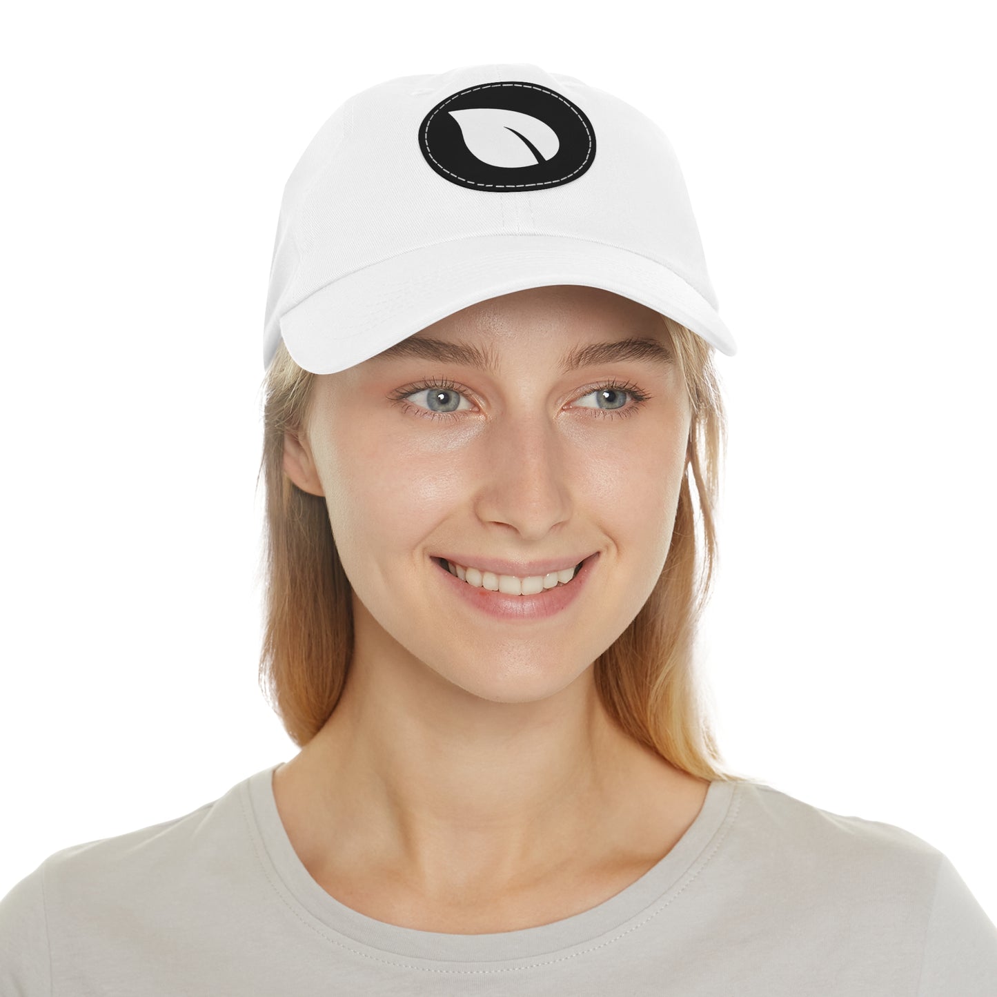 Eco-Friendly Dad Hat with Leather Patch, Casual Cap for Outdoor Adventures, Perfect Gift for Nature Lovers, Birthday and Father’s Day