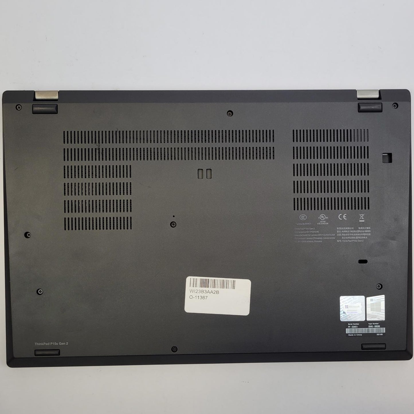 LENOVO ThinkPad P15s G2i Win 11 i7-1165G7 32GB RAM 512GB NVMe | Grade B