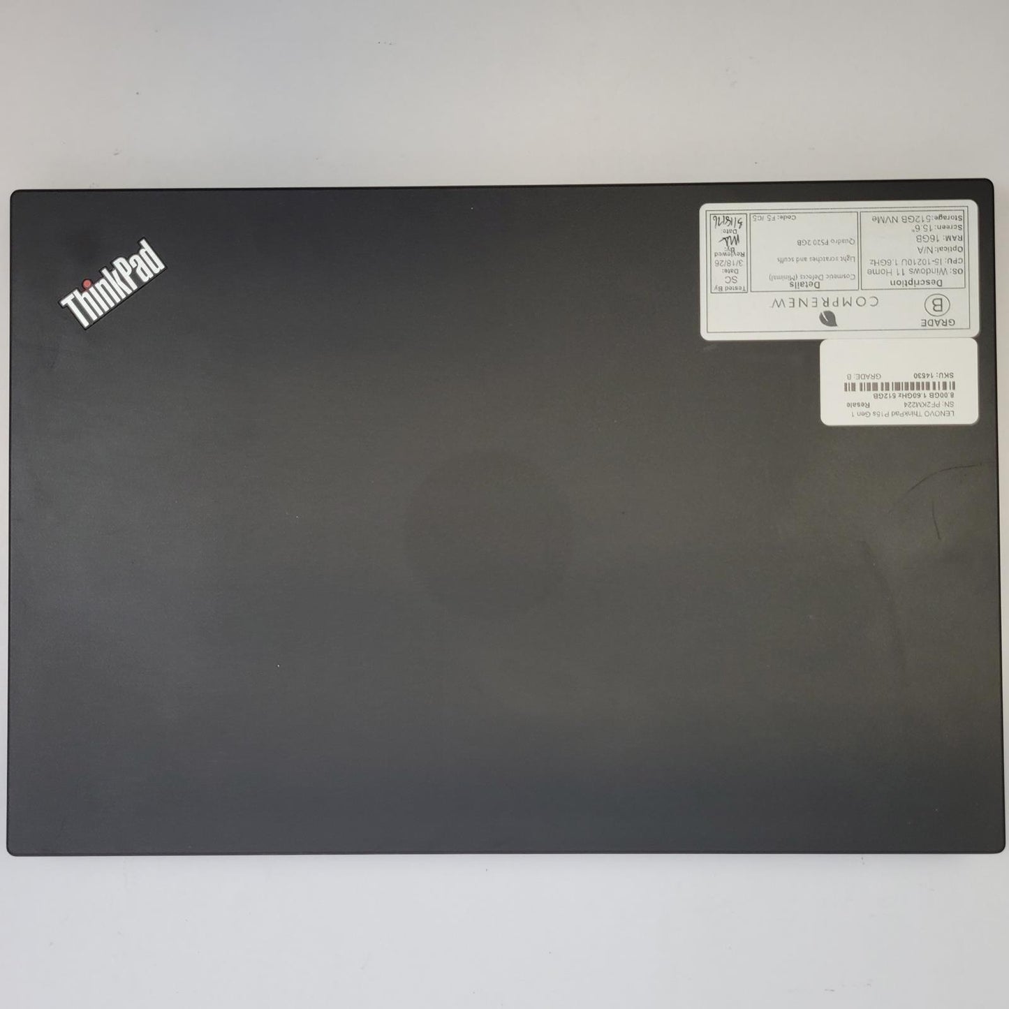 LENOVO ThinkPad P15s Gen 1 Win 11 i5-10210U 16GB RAM 512GB NVMe | Grade B