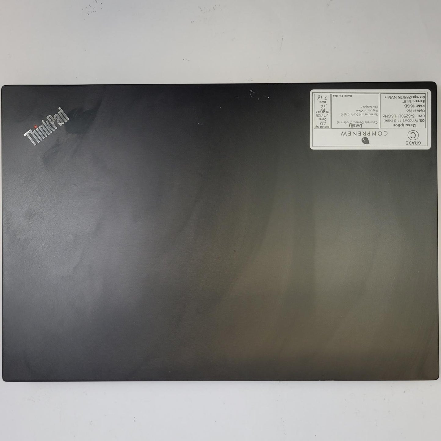 LENOVO THINKPAD E580 Windows 11 Home Core i5 8250U 16GB RAM 256GB NVMe | Grade C