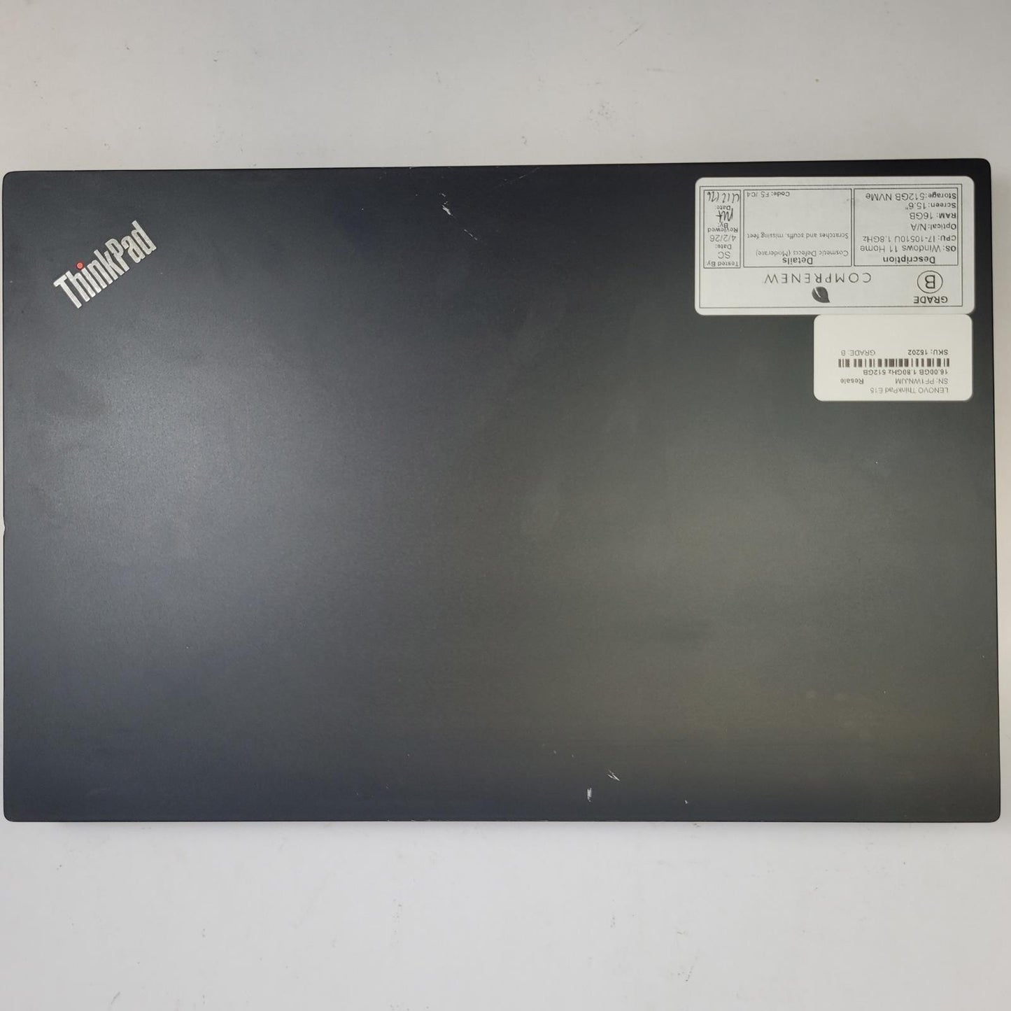 LENOVO ThinkPad E15 Win 11 Home Core i7 10510U 16GB RAM 512GB NVMe | Grade B