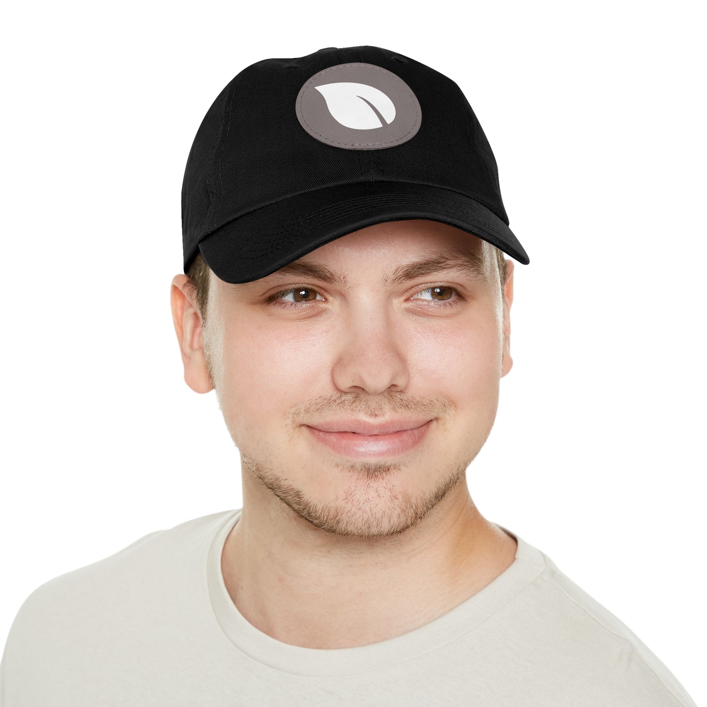 Eco-Friendly Dad Hat with Leather Patch, Casual Cap for Outdoor Adventures, Perfect Gift for Nature Lovers, Birthday and Father’s Day
