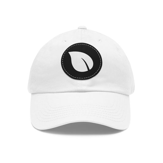 Eco-Friendly Dad Hat with Leather Patch, Casual Cap for Outdoor Adventures, Perfect Gift for Nature Lovers, Birthday and Father’s Day