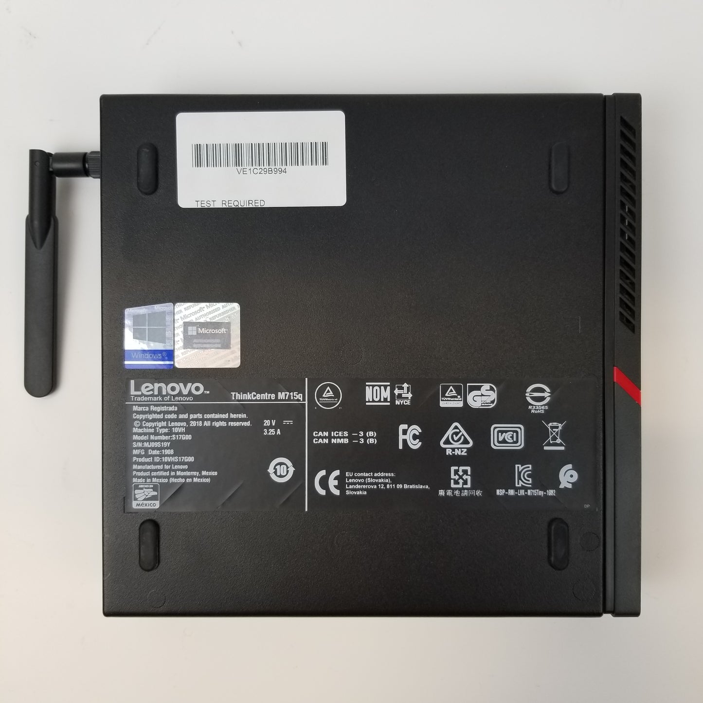 Lenovo ThinkCentre M715q Win 11 Home Ryzen 5 Pro 2400GE 16GB RAM 256GB NVMe | Grade B
