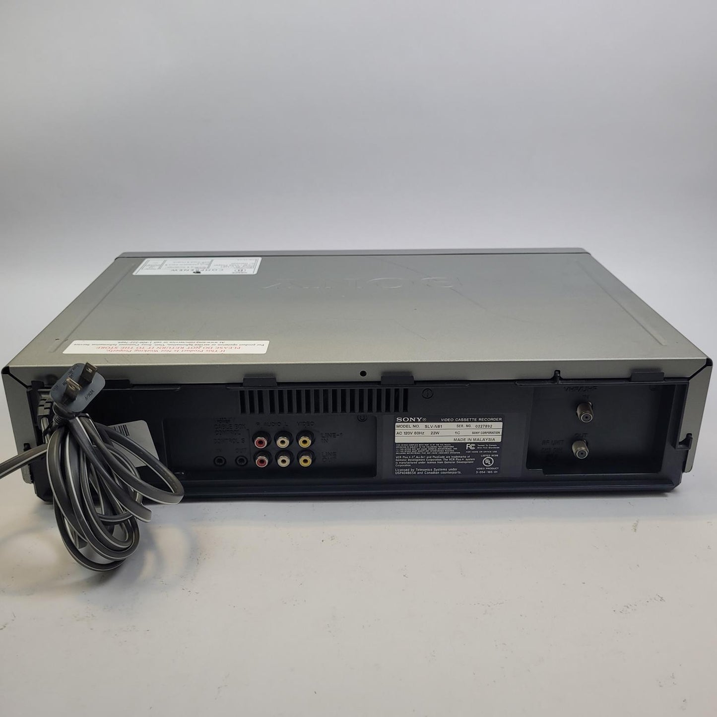Sony SLV-N81 4-Head Hi-Fi Stereo VHS VCR | Grade B