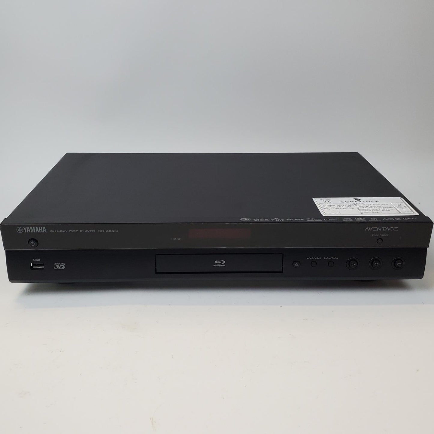 Yamaha BD-A1020 Blu-Ray/SA-CD Player w/ Remote | Grade D