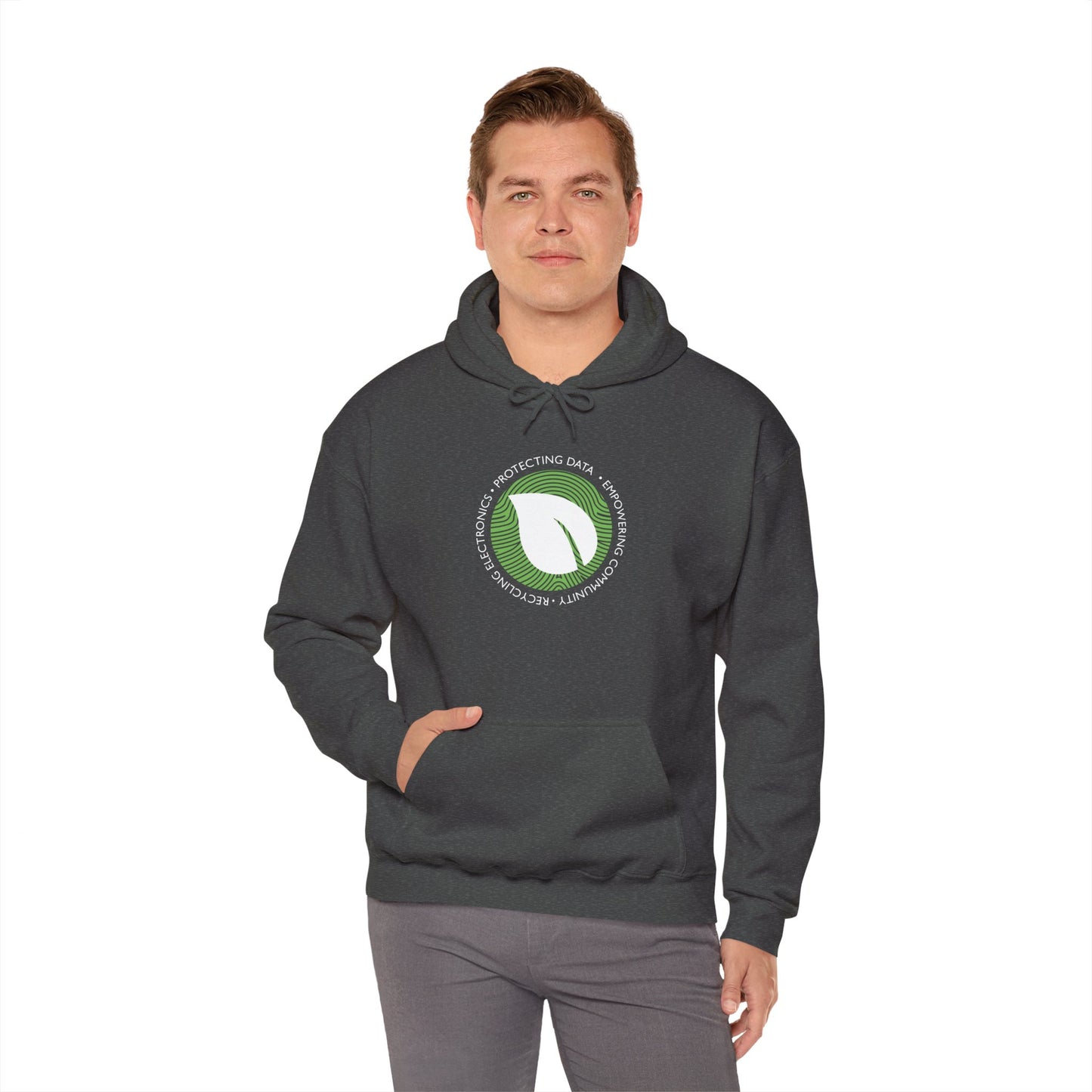 Eco-Friendly Leaf Printed Unisex Heavy Blend™ Hooded Sweatshirt