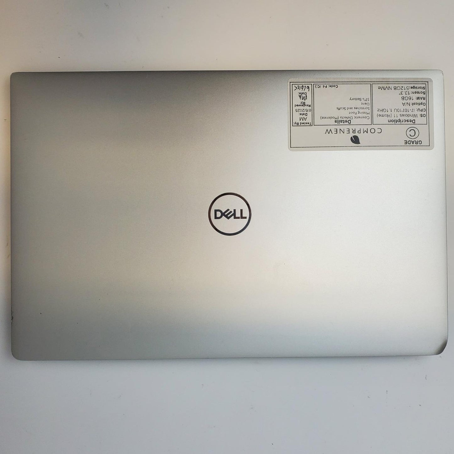 DELL XPS 13 Win 11 Home i7-10710U 16GB RAM 512GB NVME | Grade C