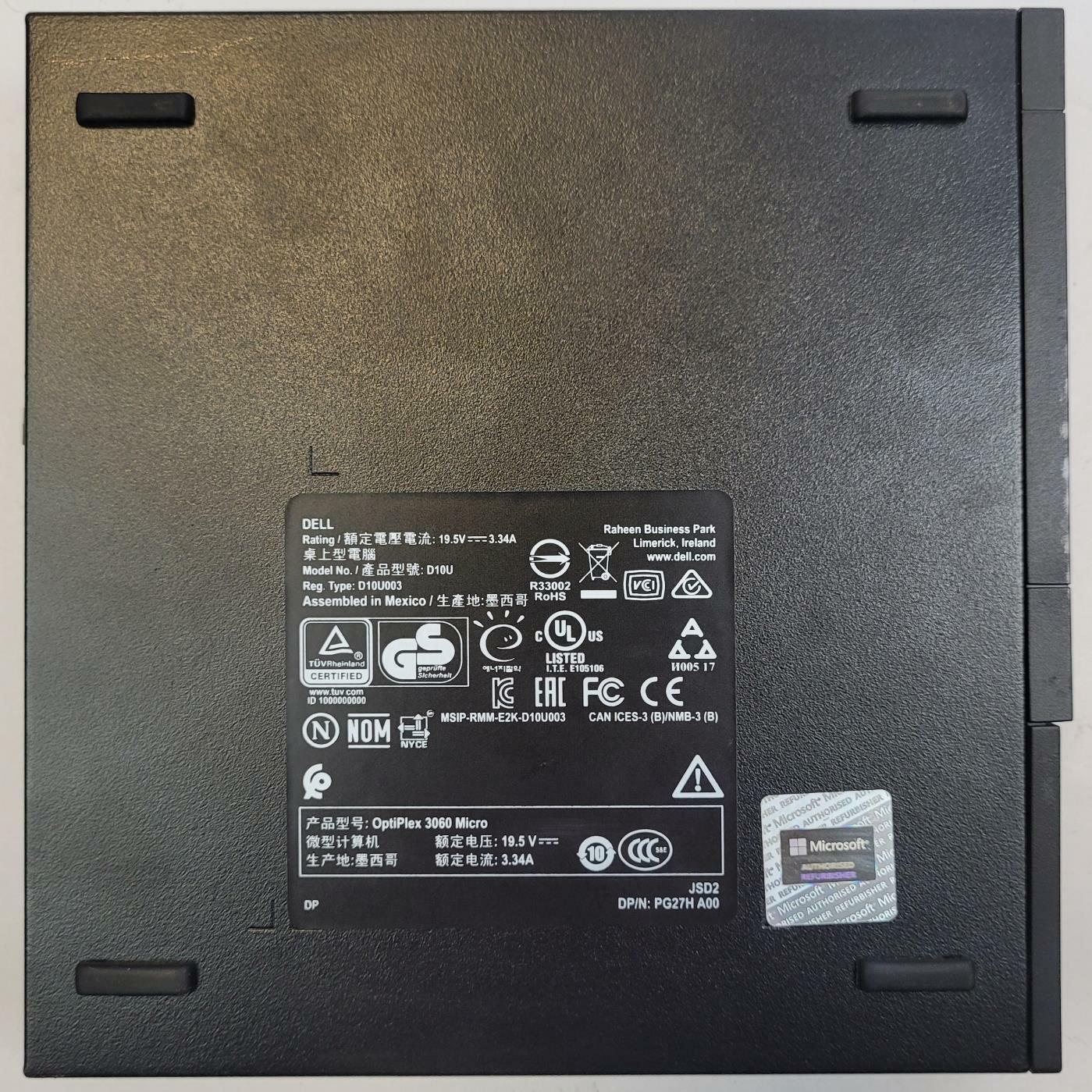 DELL OPTIPLEX 3060 Win 11 i3-8100T 4GB RAM 256GB M.2 NVMe SSD | Grade B | 16389