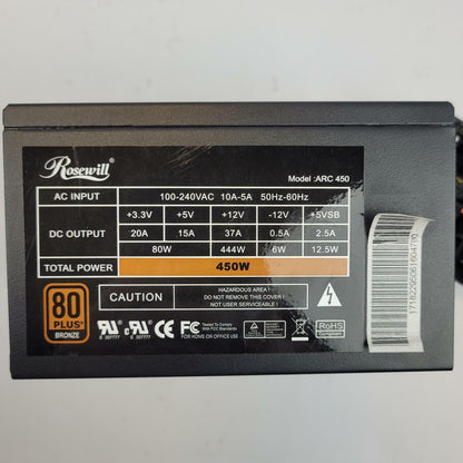 Rosewill ARC 450 450W ATX Power Supply | Grade B