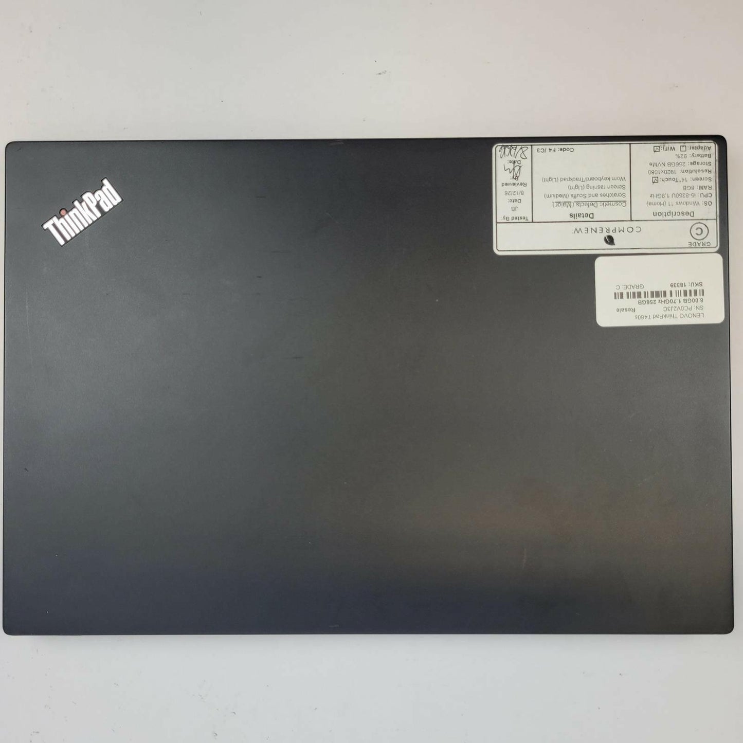 LENOVO ThinkPad T480s Win 11 i5-8350U 8GB RAM 256GB NVME | Grade C
