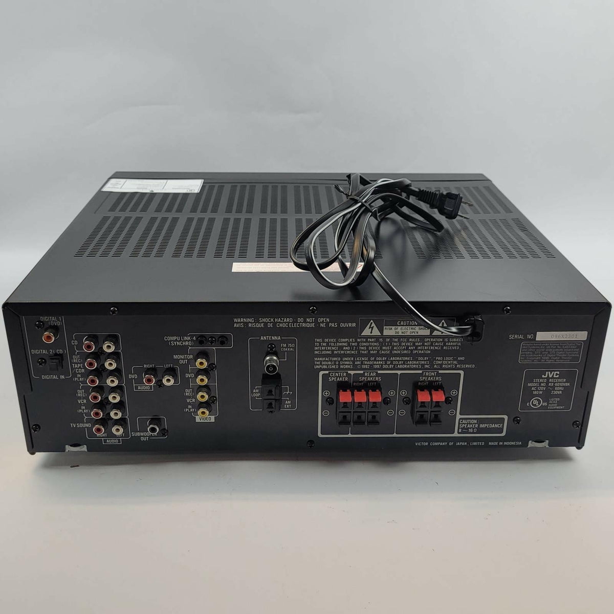 JVC RX-6010VBK 5.1-Channel AV Receiver | Grade B