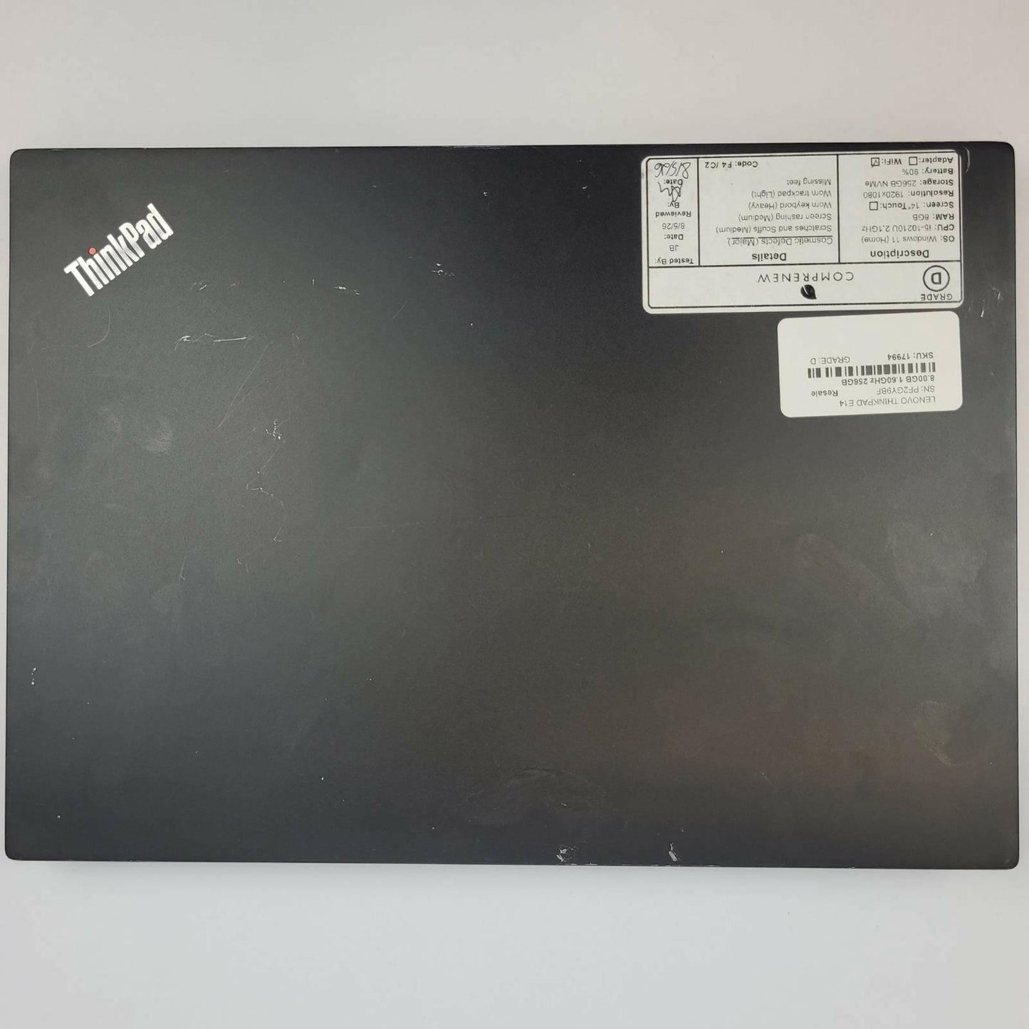 LENOVO THINKPAD E14 Windows 11 Home Core i5 10210U 8GB RAM 256GB NVME | Grade D