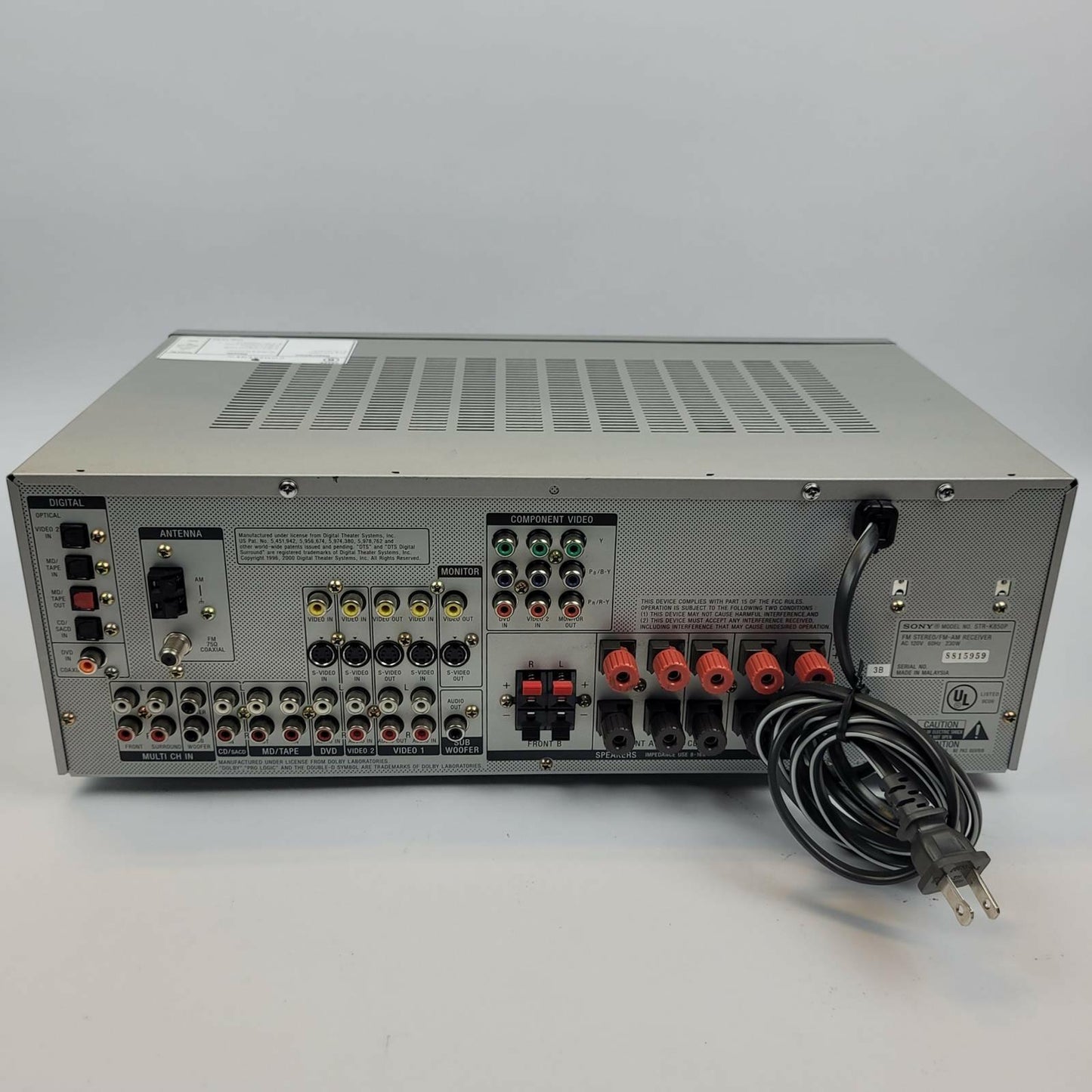 Sony STR-K850P 5.1 Channel Home Theater Receiver | Grade B