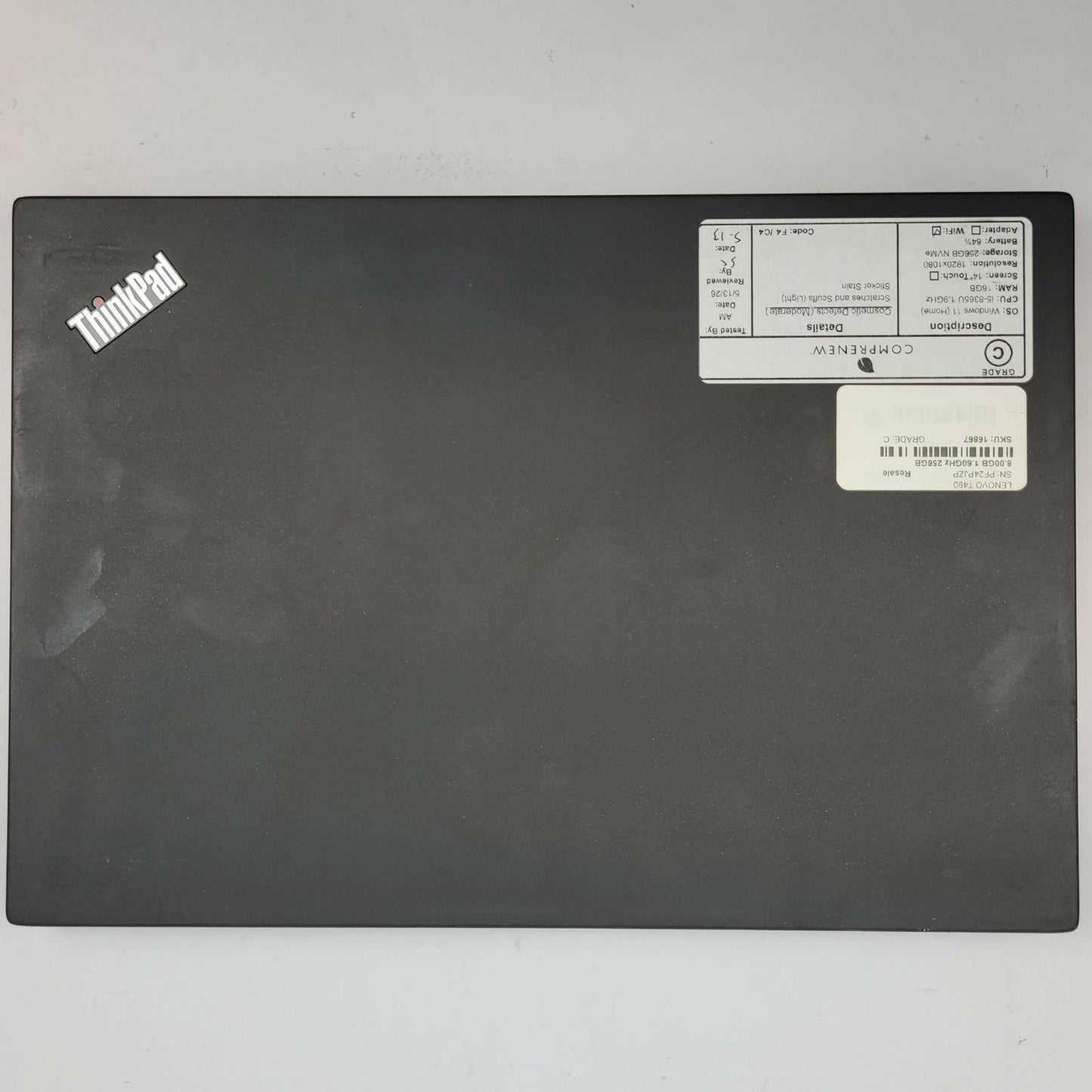 LENOVO T490 Windows 11 Home Core i5 8365U 16GB RAM 256GB NVME |Grade C|16867b