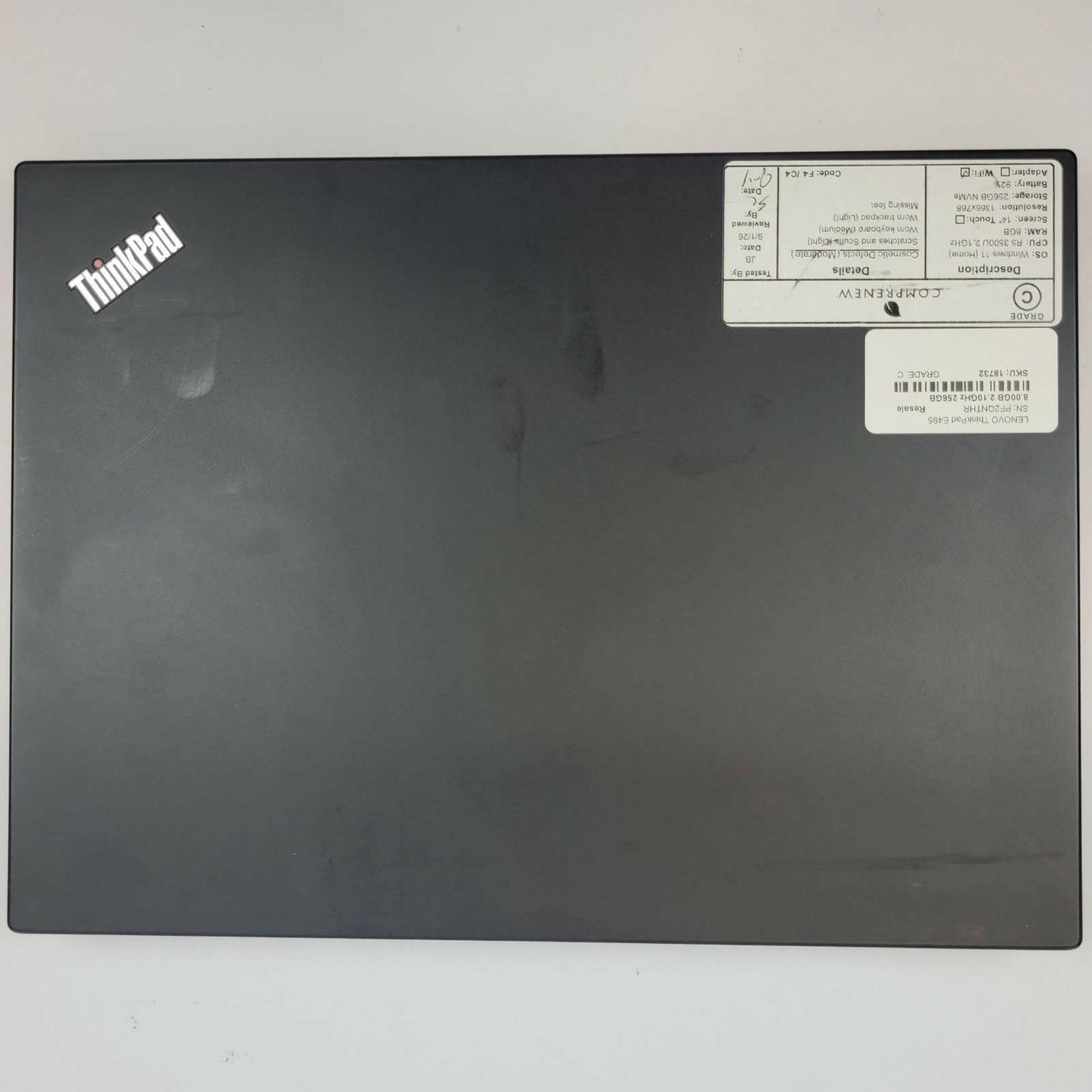 LENOVO ThinkPad E495 Win 11 R5 3500U 8GB RAM 256GB NVME | Grade C | 18732