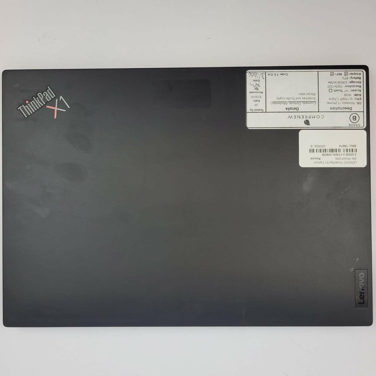 LENOVO ThinkPad X1 Carbon G10 Win 11 i5-1250P 16GB RAM 256GB NVME | Grade B | 5