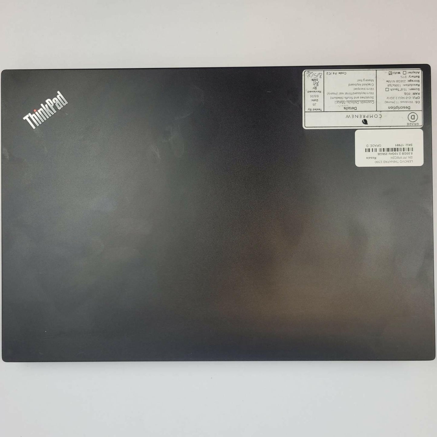 LENOVO THINKPAD E590 Windows 11 Home Core i3 8145U 8GB RAM 256GB NVME | Grade D