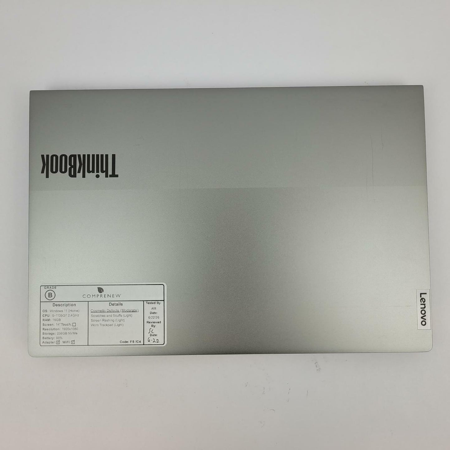 LENOVO ThinkBook 14 G2 ITL Win 11 Home i5 1135G7 16GB RAM 256GB NVME | Grade B