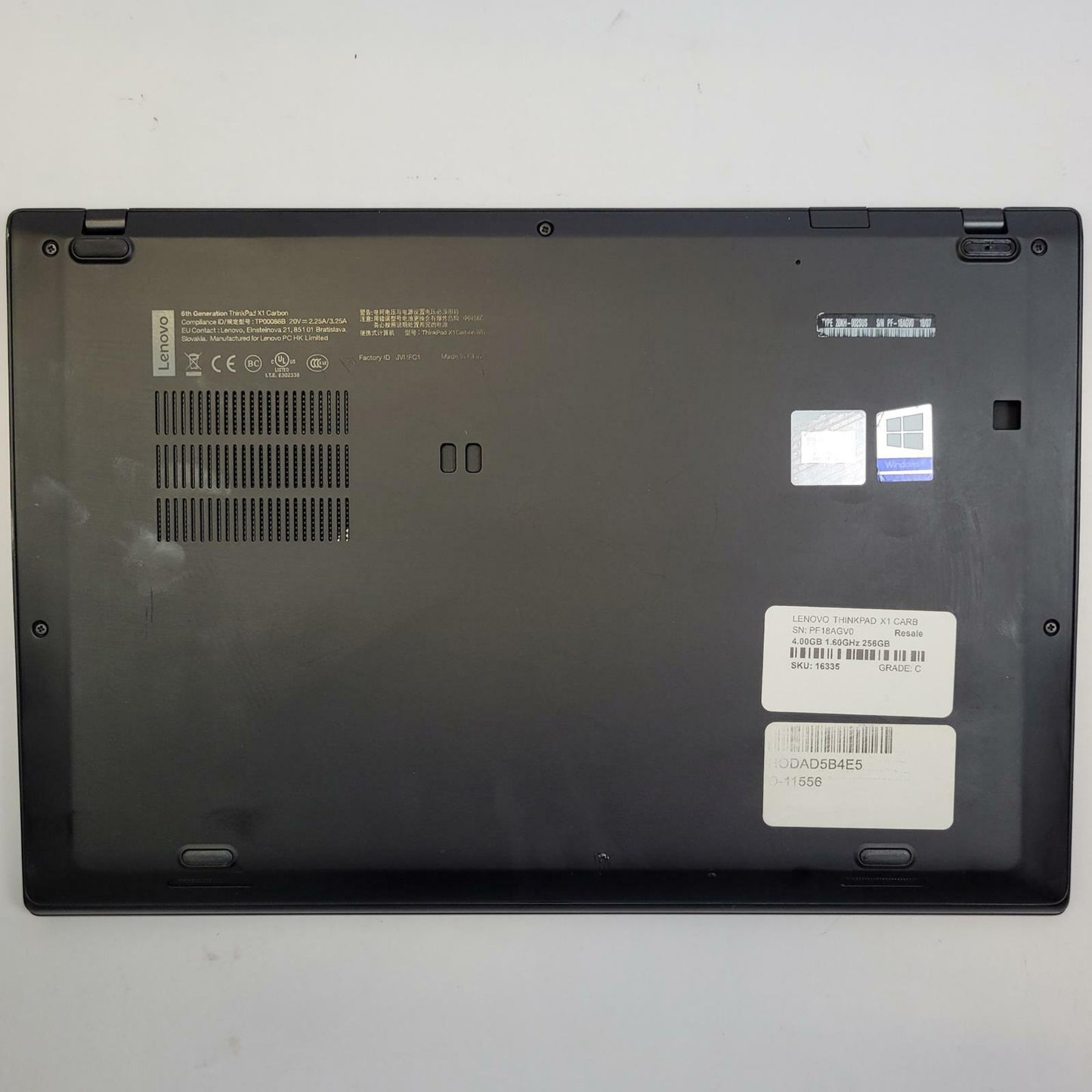 LENOVO THINKPAD X1 CARBON 6TH Win 11 i5-8250U 8GB RAM 256GB NVME | Grade C | 6