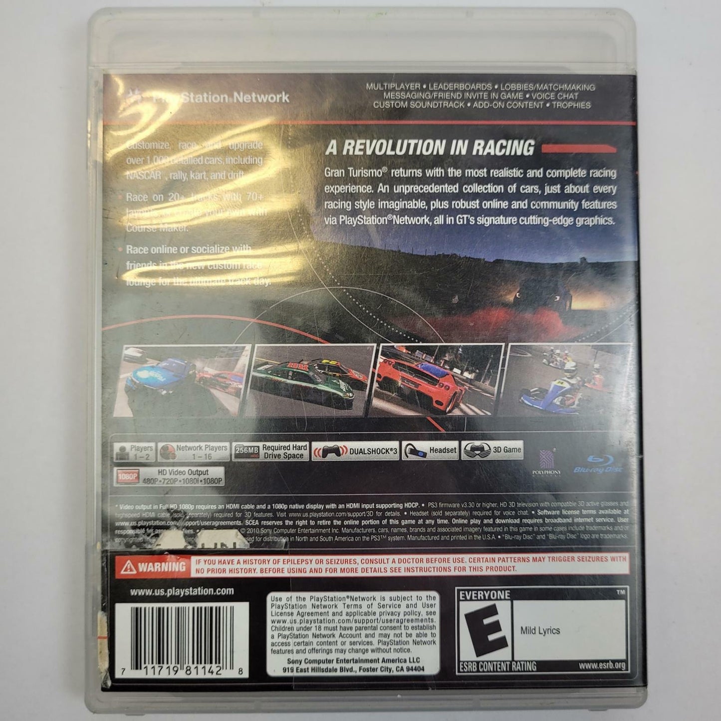 Sony Polyphony Digital Gran Turismo 5 PS3 Game | Grade B