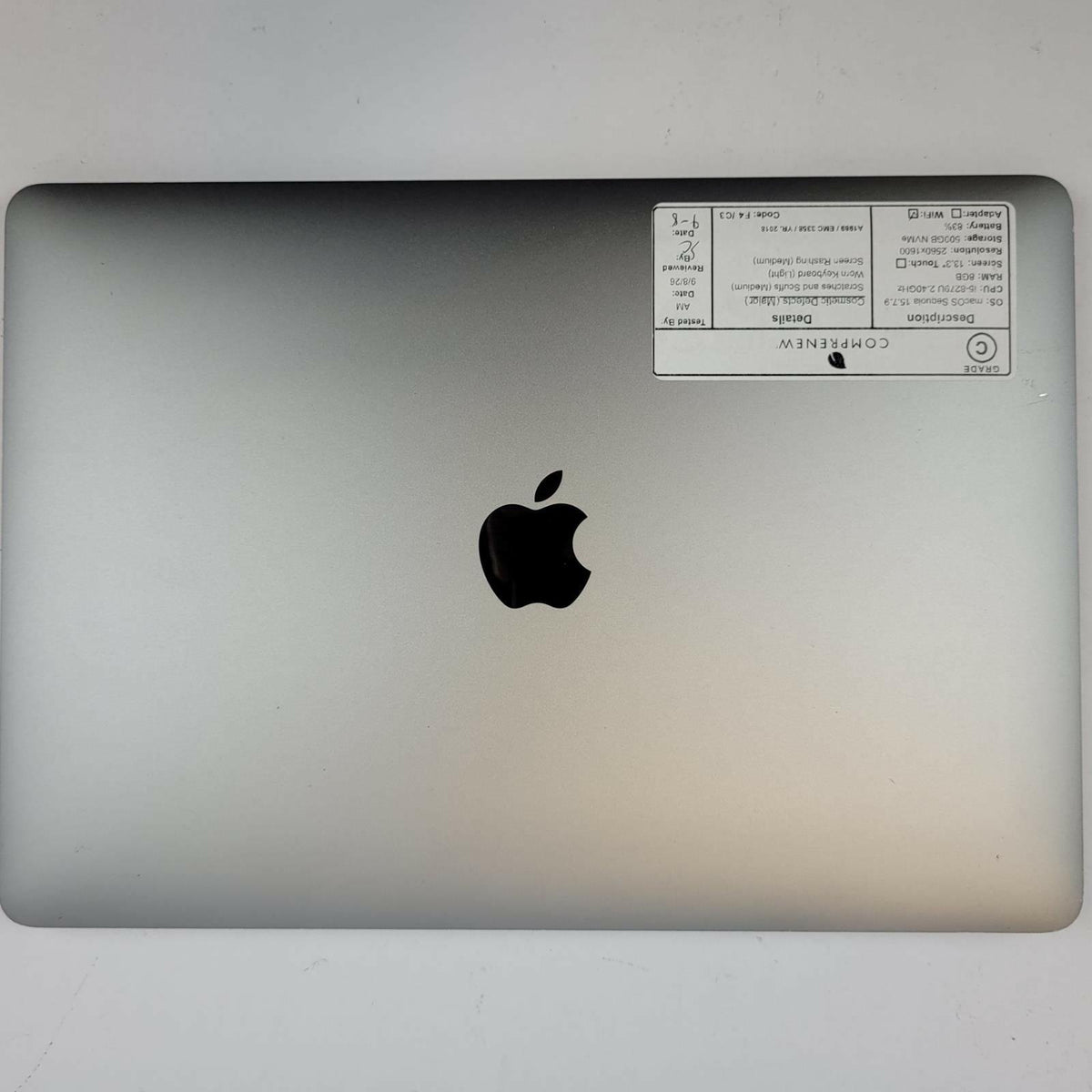 APPLE MacBook Pro A1989 MacOS Sequoia i5-8279U 8.00GB RAM 500GB NVME | Grade C