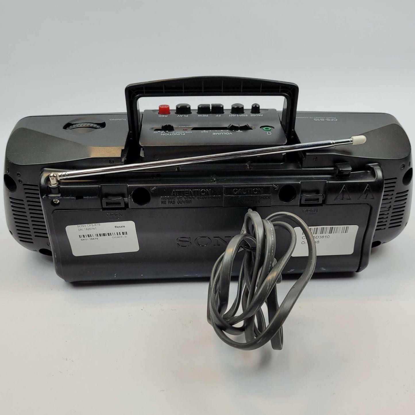 Sony CFS-B15 AM/FM Stereo Cassette Boombox | Grade B