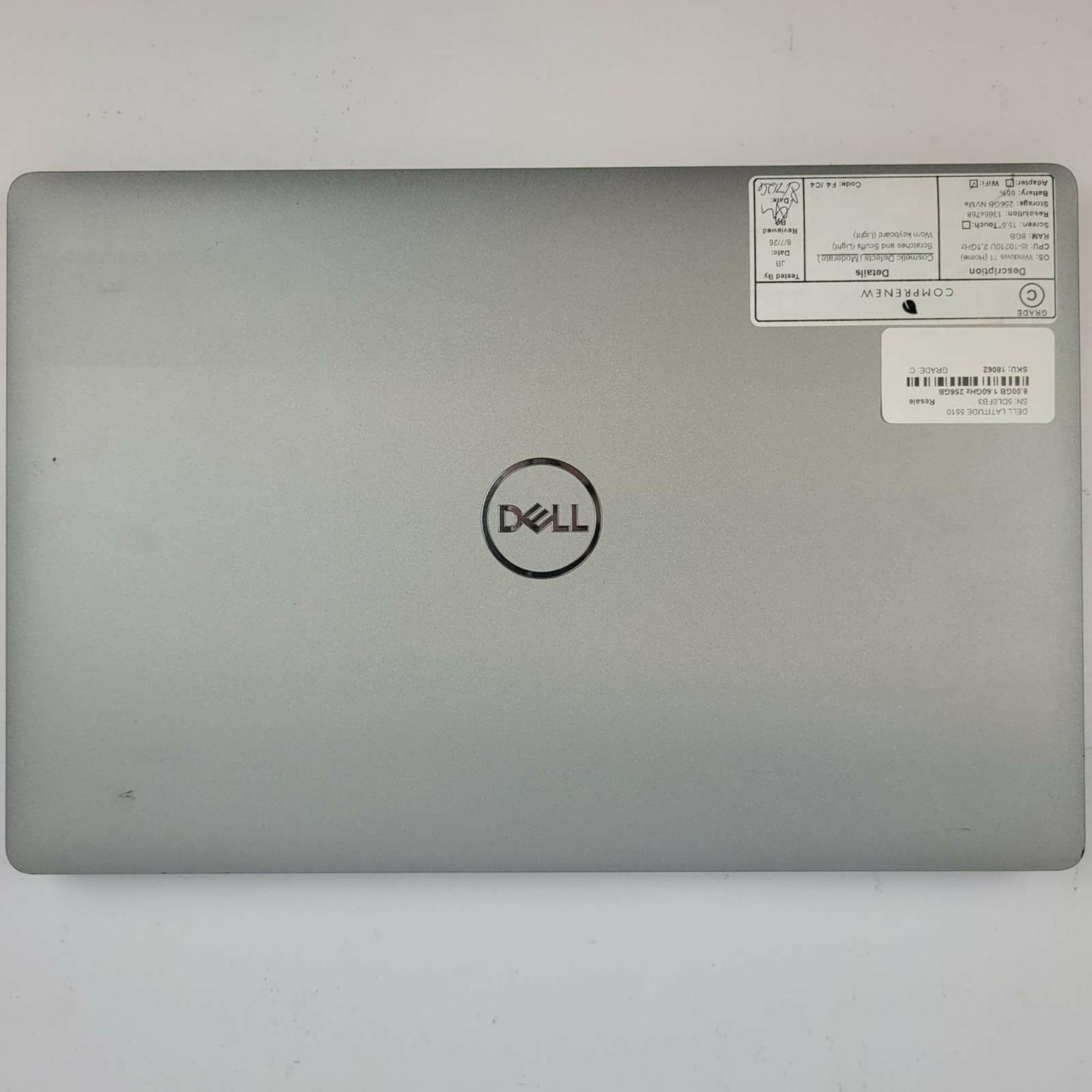 DELL LATITUDE 5510 Windows 11 Home Core i5 10210U 8GB RAM 256GB NVME |Grade C|