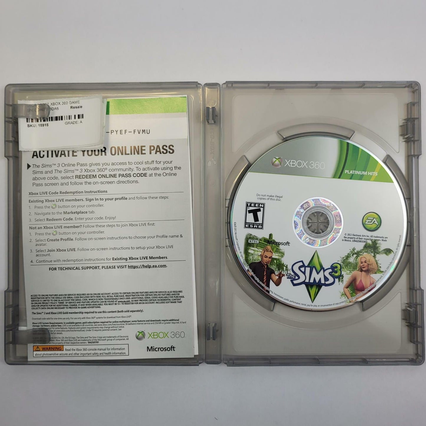 Electronic Arts The Sims 3 Xbox 360 Game | Grade B